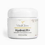 Vital Glow HydraLift+ cream jar on a white background